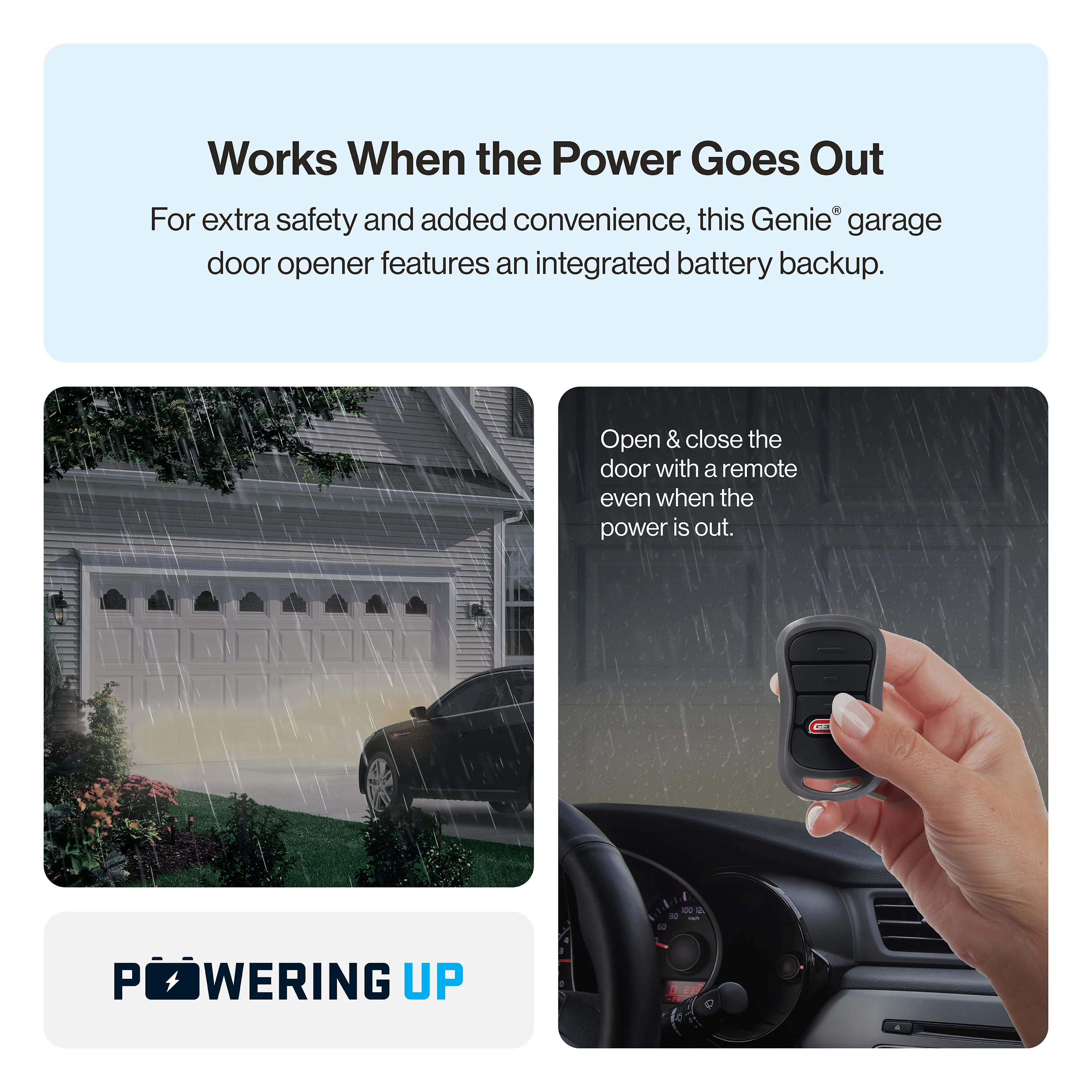 6072H-B Wall Mount Garage Door Opener With Battery Backup - Image 4
