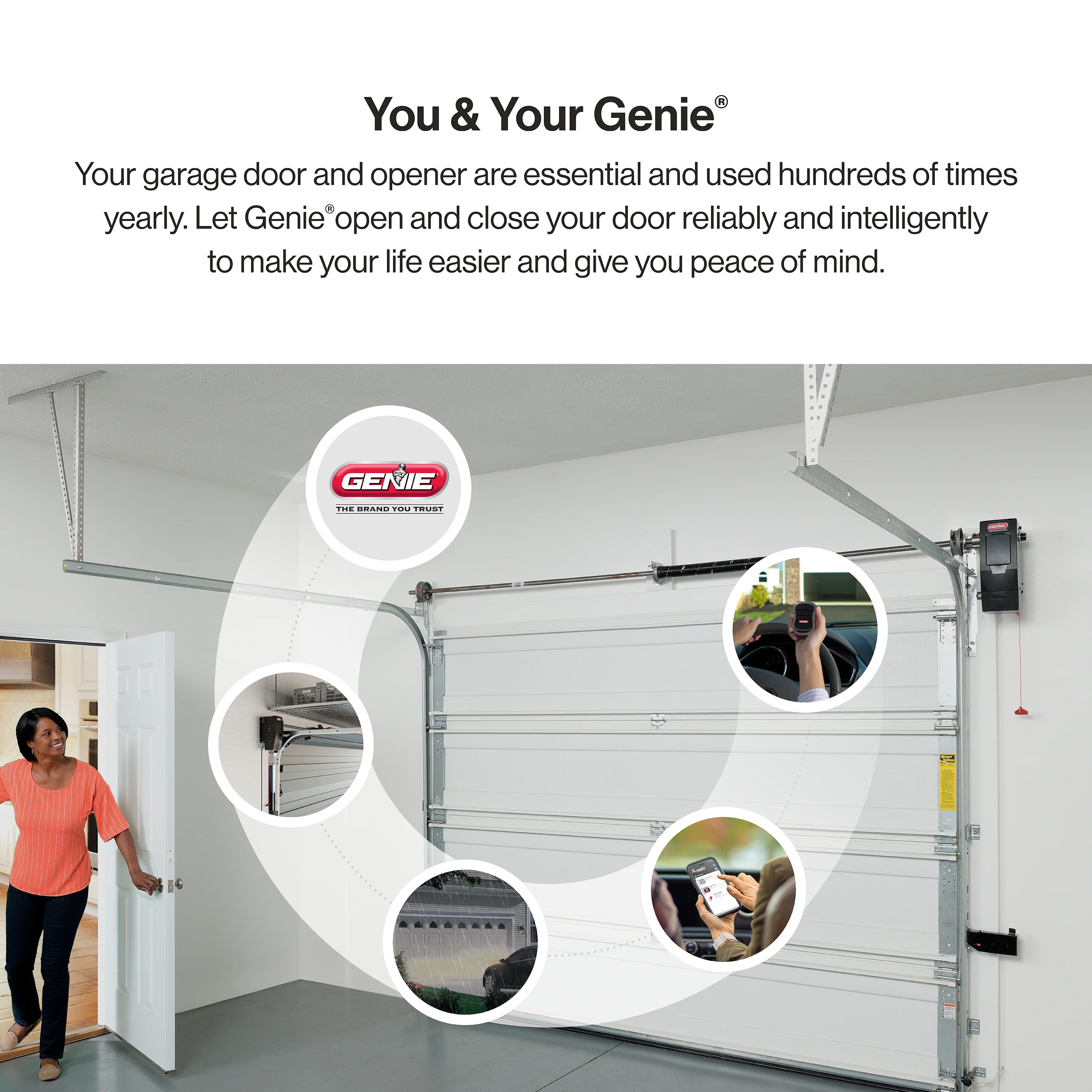 Genie 6172H-BO Wall Mount Smart Garage Door Opener with Battery Backup - Image 2