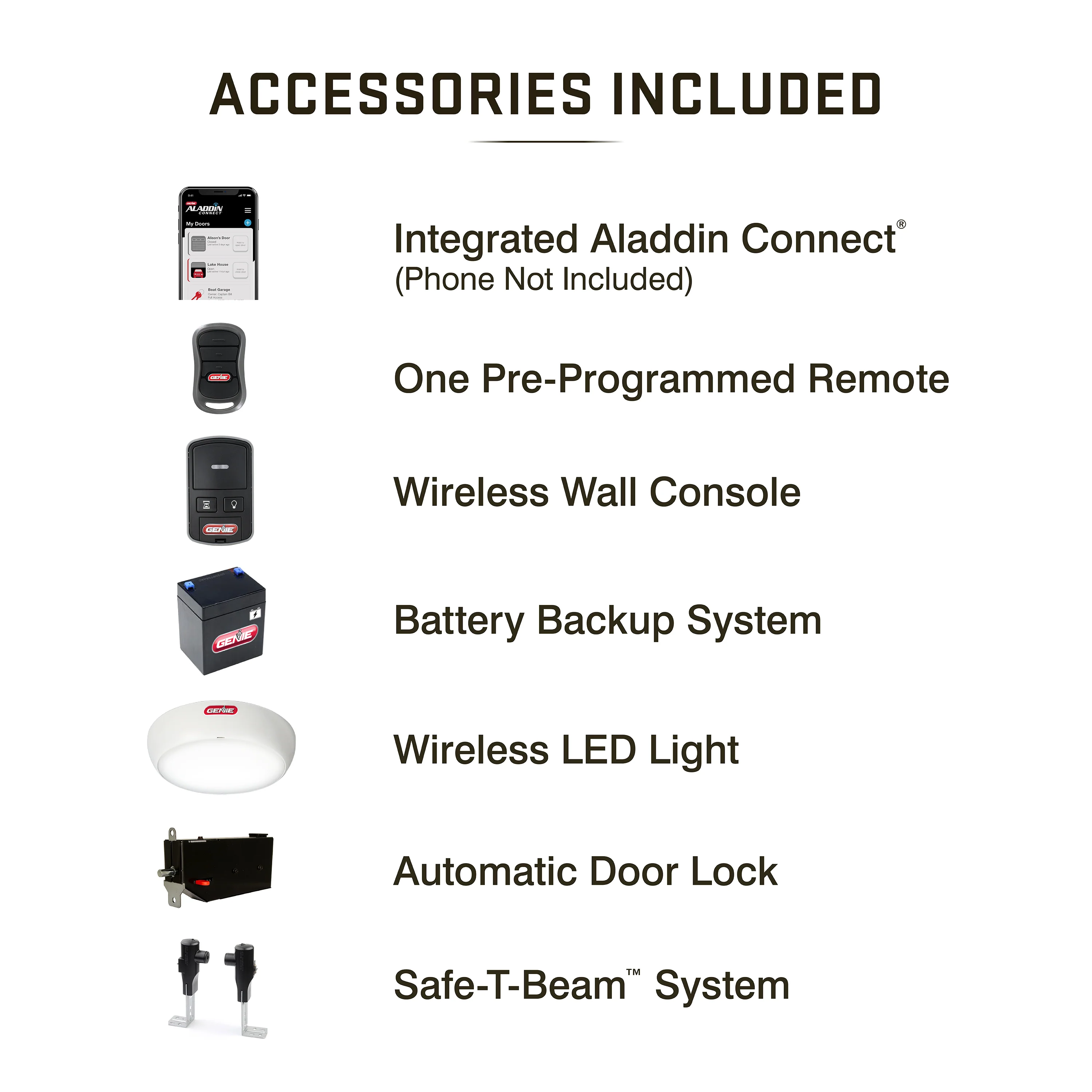 Genie 6172H-BO Wall Mount Smart Garage Door Opener with Battery Backup - Image 20