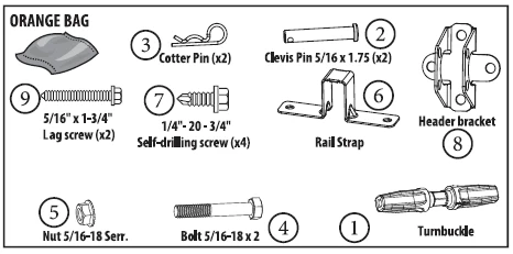 Mounting Parts Pack (Orange Bag) - 39010R.S - Image 3